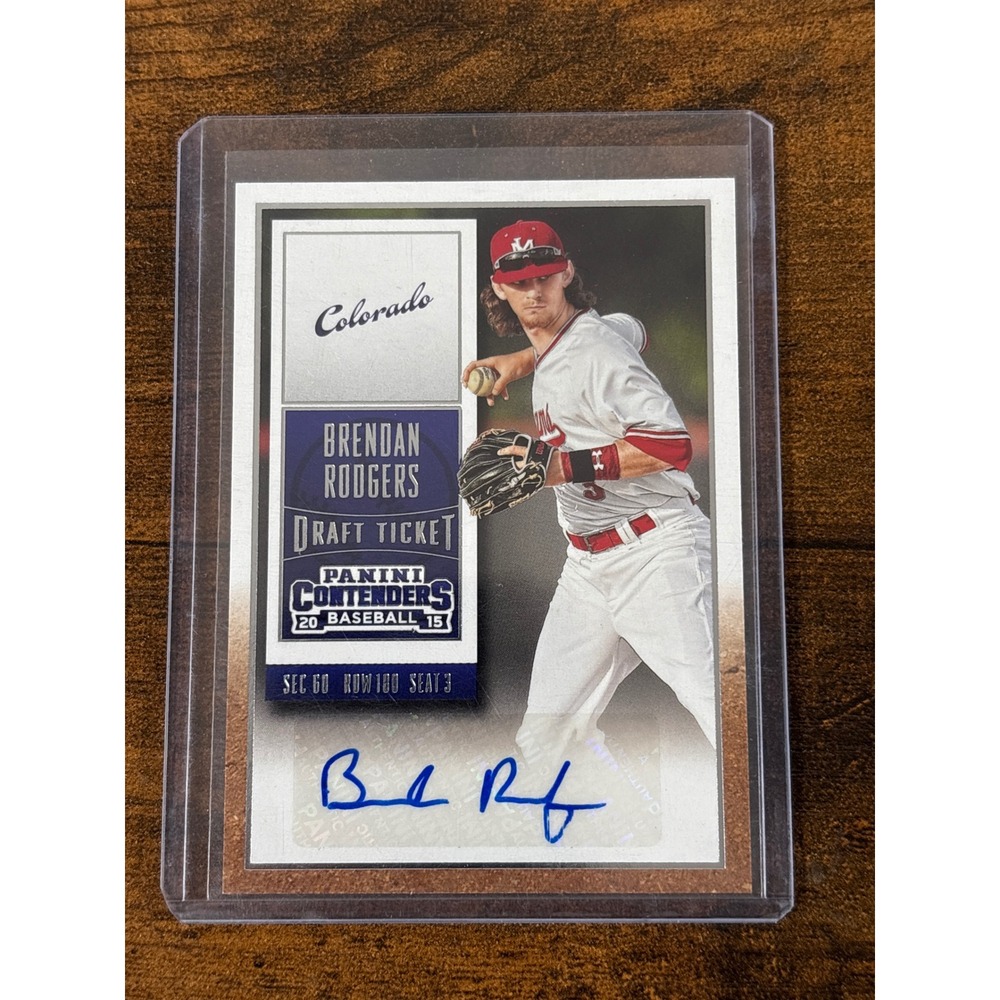 2015 Panini Contenders Brendan Rodgers Draft Ticket Auto Colorado Card No. 1